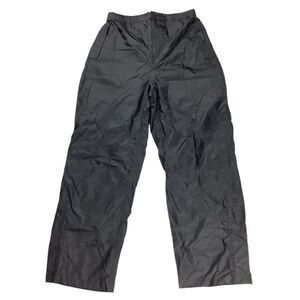 London Fog Black Nylon Pants Men Women Size XL 31X31 Lined Outdoor Hiking